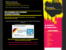 Tablet Screenshot of fahrschule-auerhammer.de